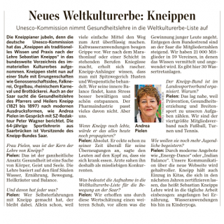 Neues Weltkulturerbe: Kneippen